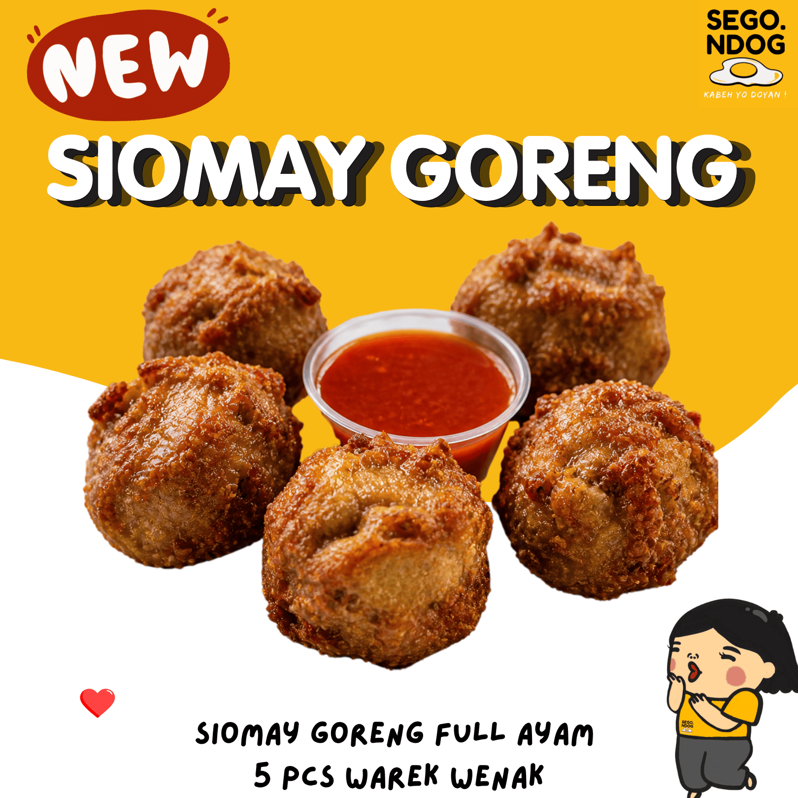 Siomay Goreng Full Ayam 5 pcs + Saus Bangkok