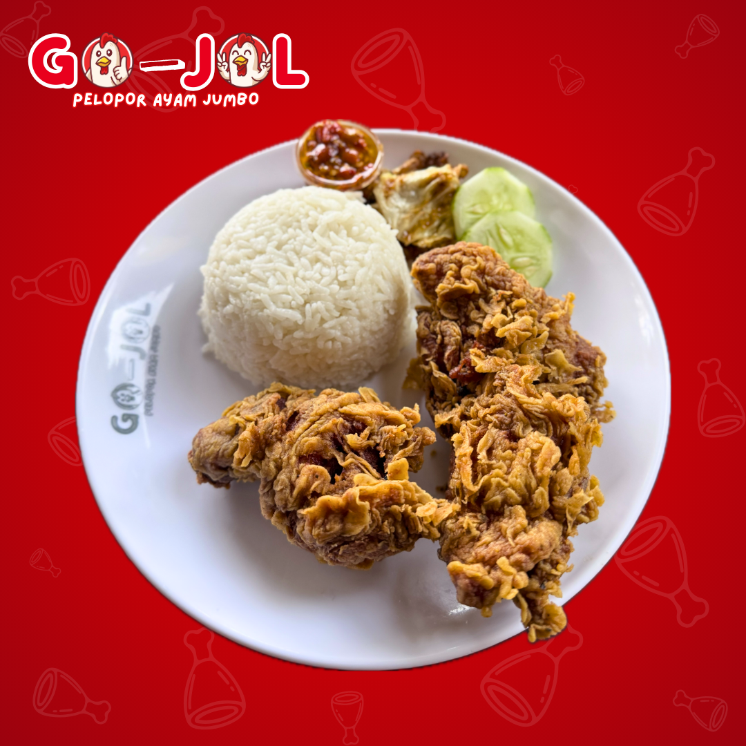 Meal Set 3 (1 Ayam Jumbo + 1 Ayam Reguler + Nasi + Es Teh)