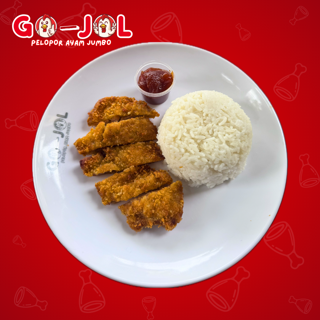 Nasi Ayam Katsu Saus Lava