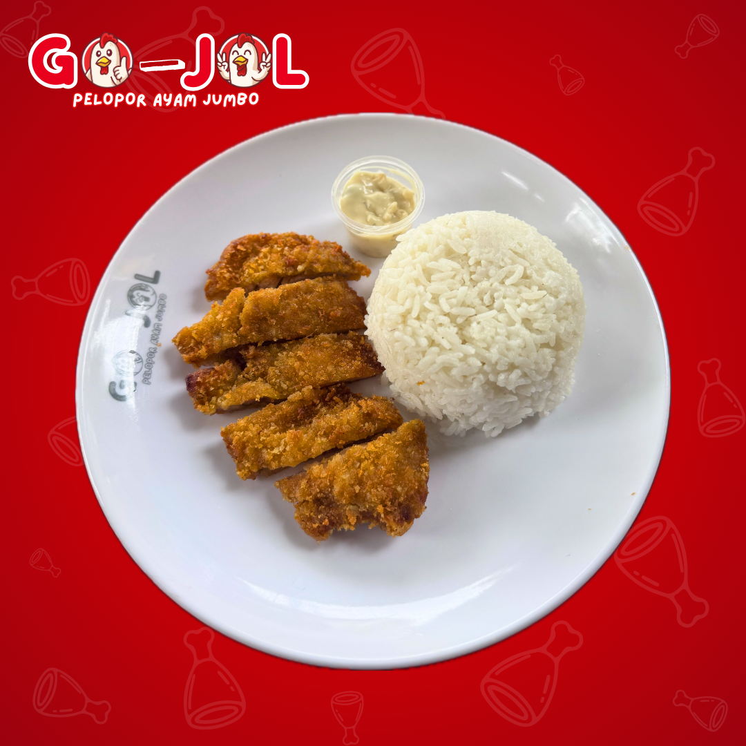Nasi Ayam Katsu Saus Tartar